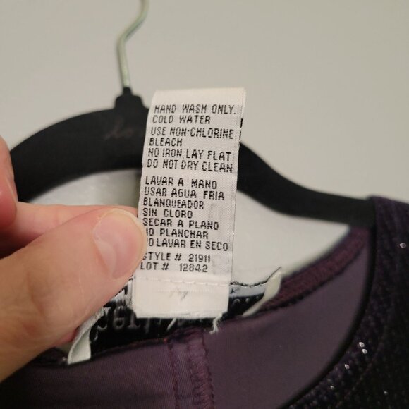 Vintage Y2K 90's Velvet Shift Dress Purple Party Cocktail Stretchy Mini Dress 8 - Picture 7 of 7